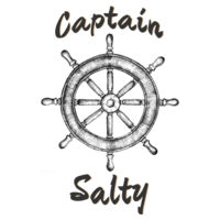 Captain Salty Mens V-Neck Tee Design